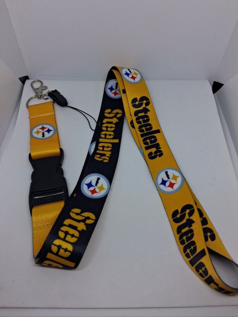 Pittsburgh Steelers Lanyard Keychain Double Sided Breakaway Safety Design Y2K
